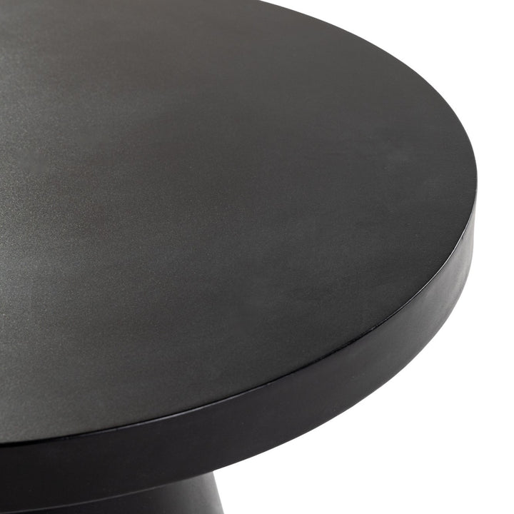 Desoto - Modern Black Concrete Round Coffee Table