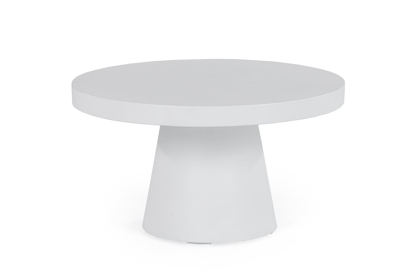 Desoto - Modern White Concrete Round Coffee Table