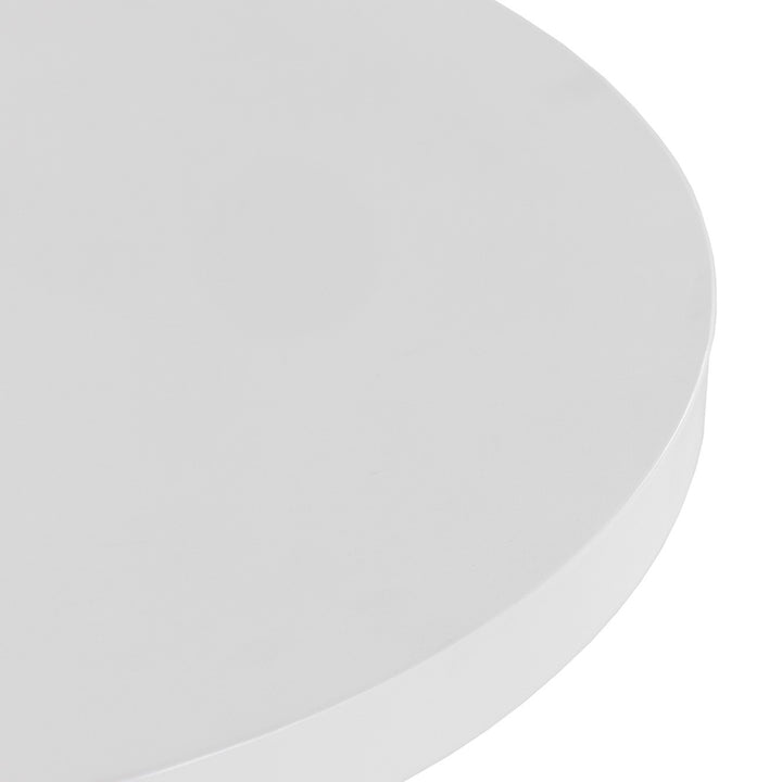 Desoto - Modern White Concrete Round Coffee Table