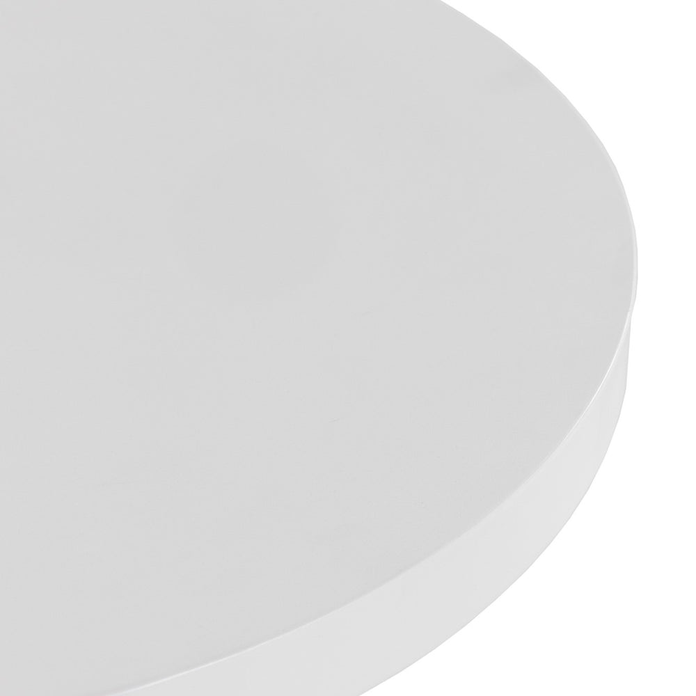 Desoto - Modern White Concrete Round Coffee Table - View 3