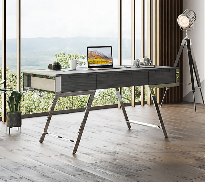 Dessart  Modern Elm Grey Office Desk