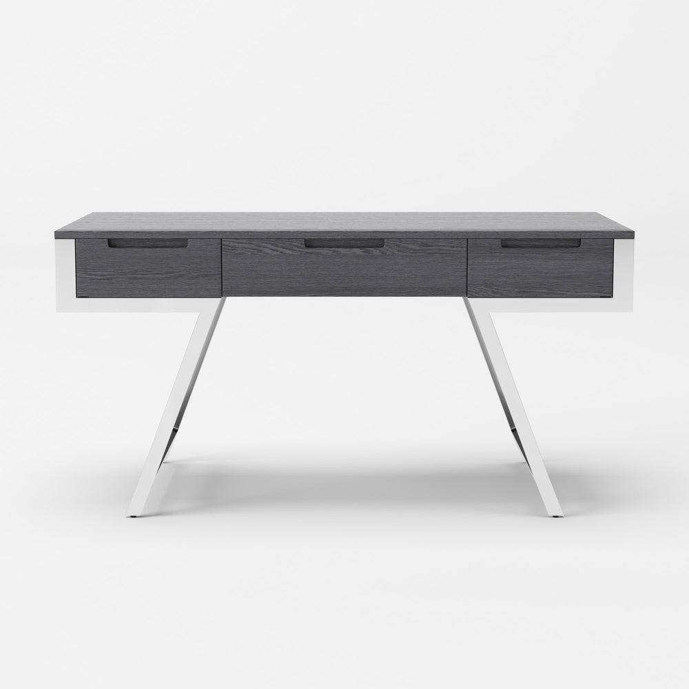 Dessart - Modern Elm Grey Office Desk - View 2