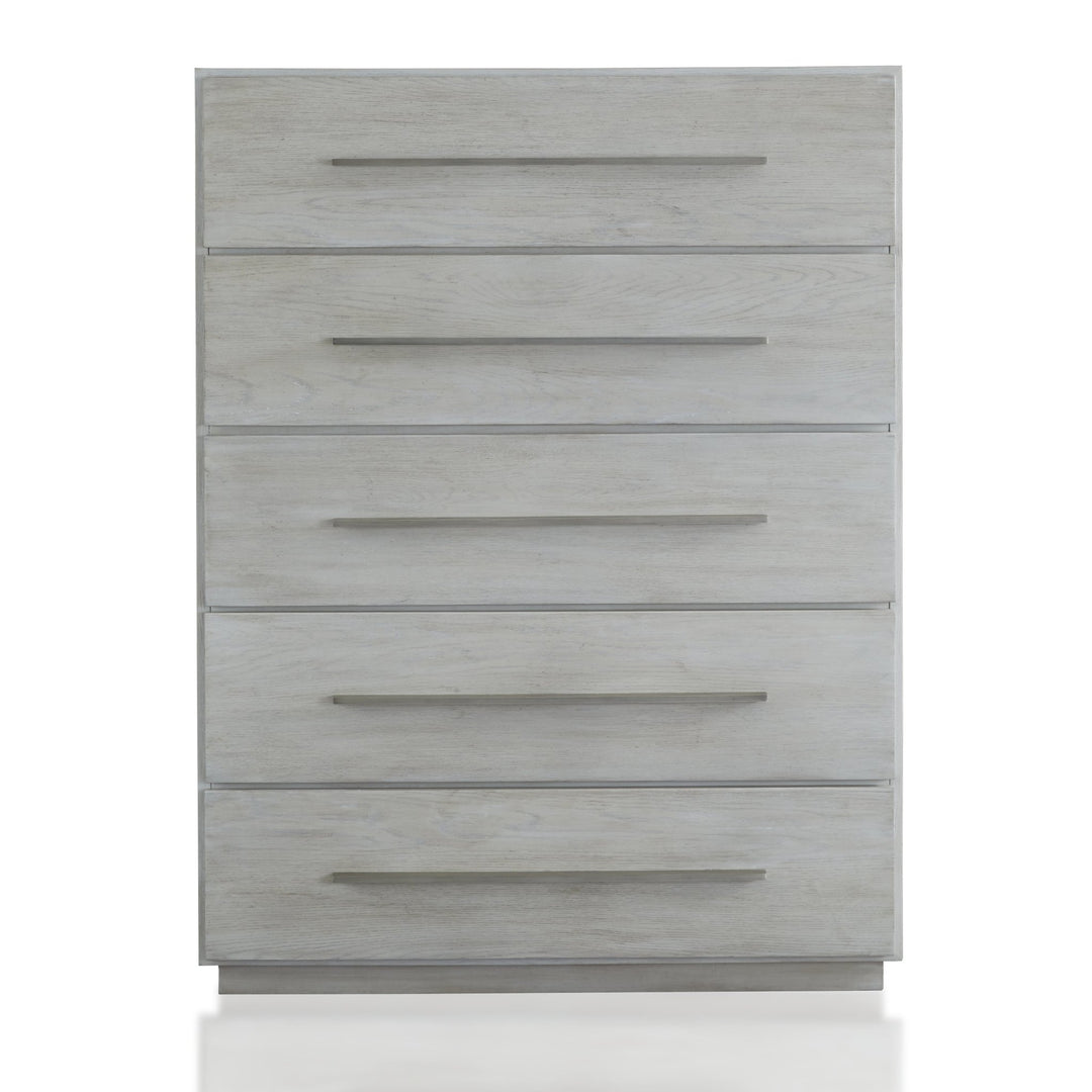 Destination Five Drawer Chest in Cotton Grey Chest modern furniture Contempo Furniture