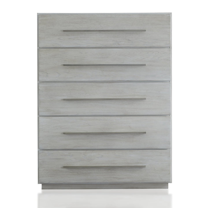 Destination Five Drawer Chest in Cotton Grey Chest modern furniture Contempo Furniture