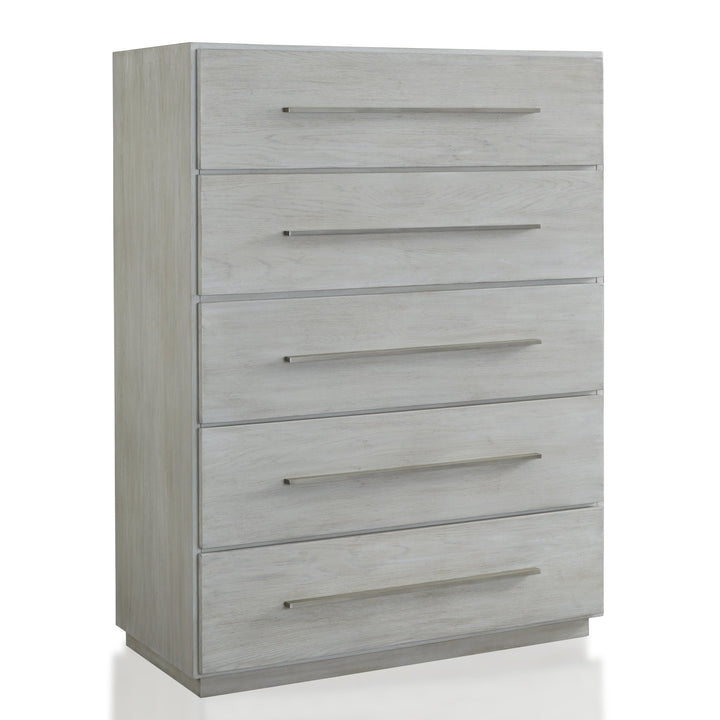 Destination Five Drawer Chest in Cotton Grey Chest modern furniture Contempo Furniture