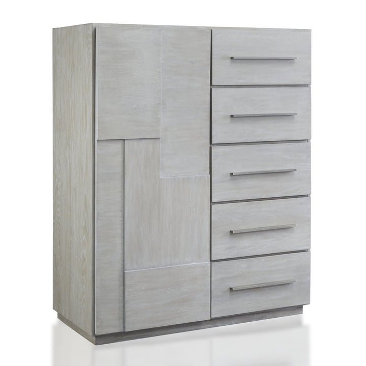 Destination Five Drawer One Door Sweater Chest in Cotton Grey Other modern furniture Contempo Furniture