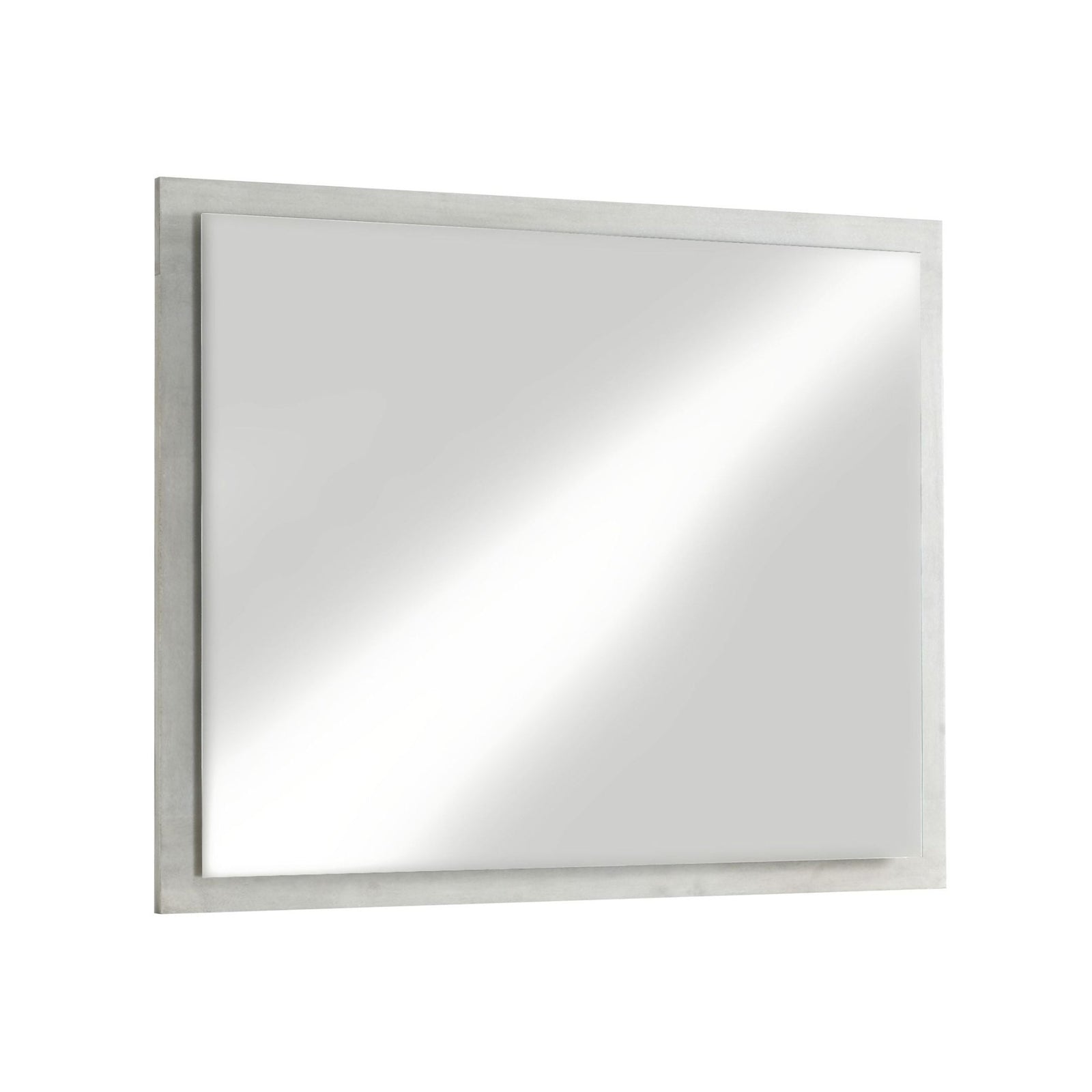 Destination Floating Glass Mirror in Cotton Grey Mirror modern furniture Contempo Furniture