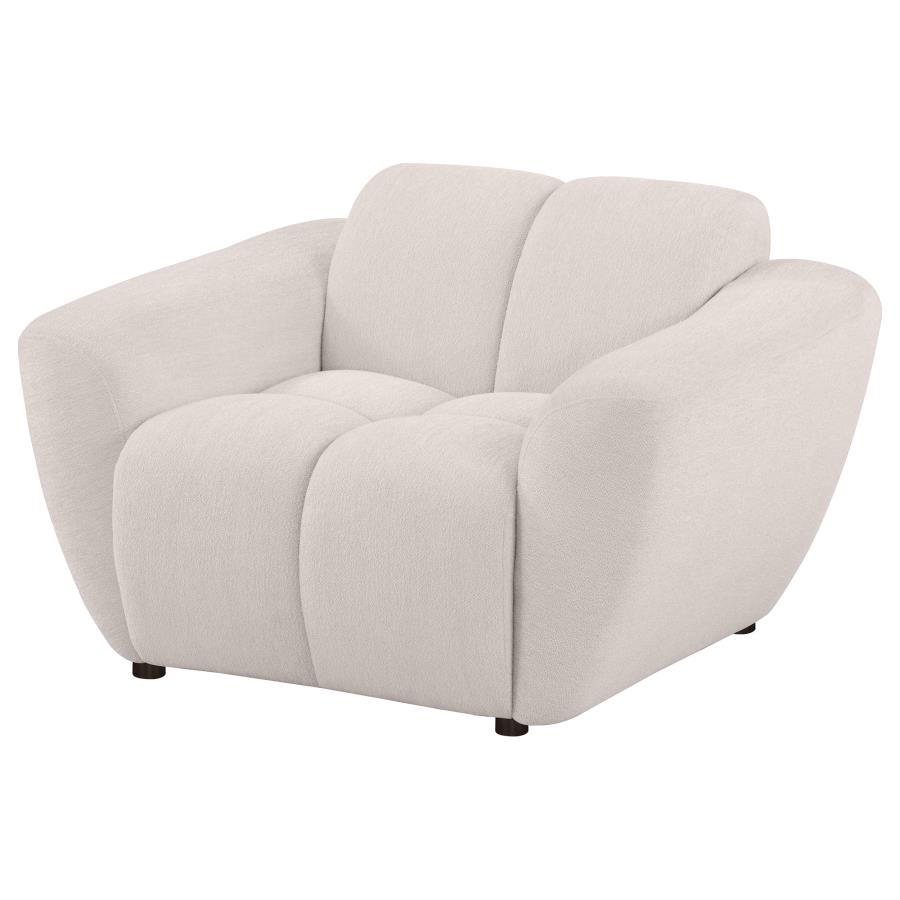 Destino - Chenille Upholstered Splayed Arm Accent Chair - Greige Arm Chair modern furniture Contempo Furniture