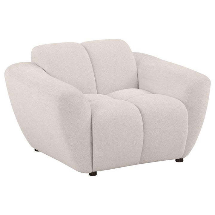Destino - Chenille Upholstered Splayed Arm Accent Chair - Greige Arm Chair modern furniture Contempo Furniture