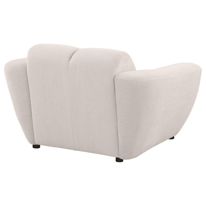 Destino - Chenille Upholstered Splayed Arm Accent Chair - Greige Arm Chair modern furniture Contempo Furniture