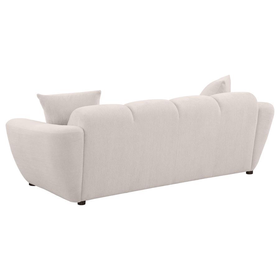 Destino - Chenille Upholstered Splayed Arm Sofa - Greige Stationary Sofa modern furniture Contempo Furniture