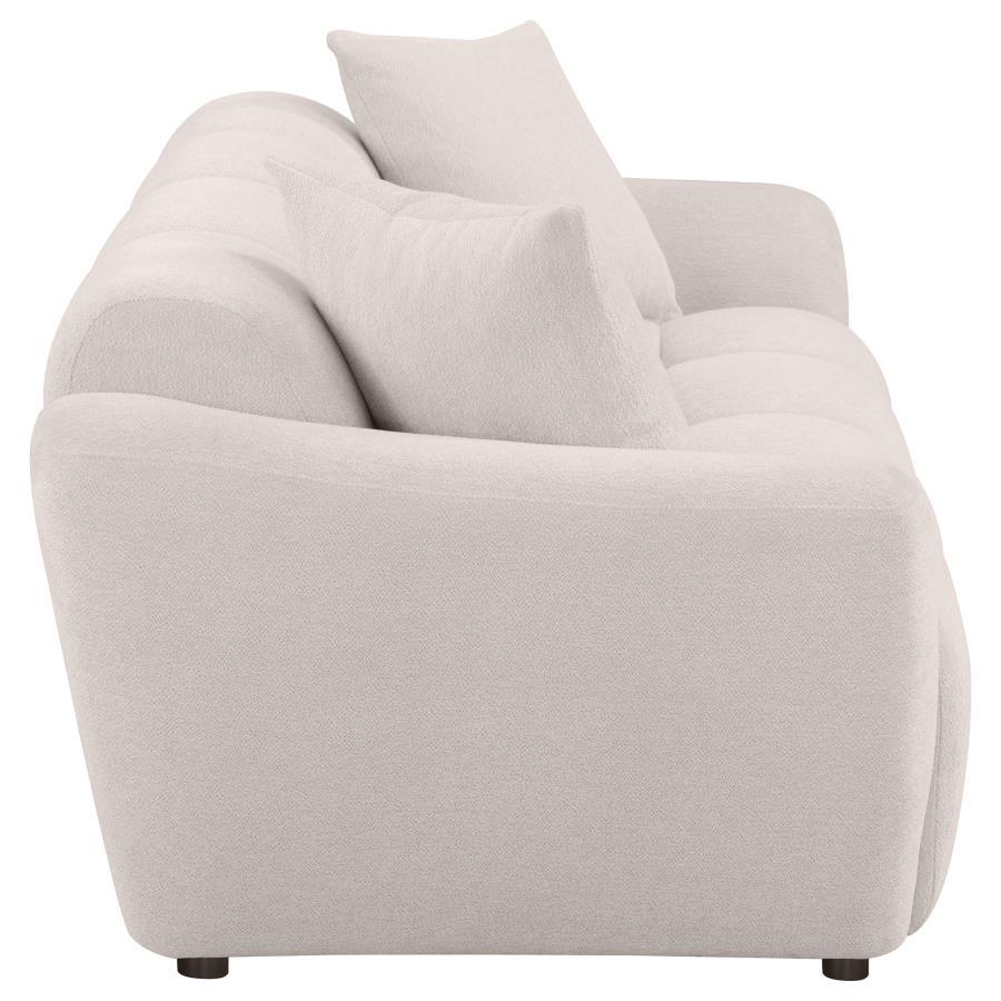 Destino - Chenille Upholstered Splayed Arm Sofa - Greige Stationary Sofa modern furniture Contempo Furniture