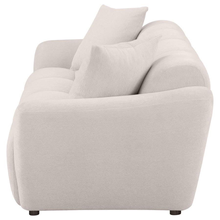 Destino - Chenille Upholstered Splayed Arm Sofa - Greige Stationary Sofa modern furniture Contempo Furniture