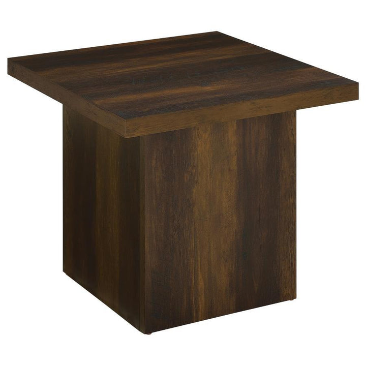 Devar - 2 Piece Square Coffee And End Table Set - Dark Pine Table Set modern furniture Contempo Furniture