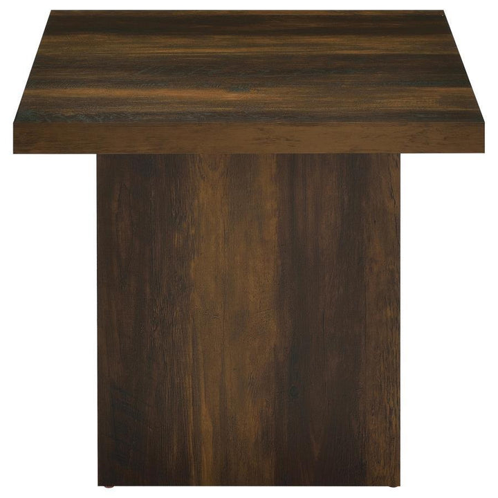 Devar - 2 Piece Square Coffee And End Table Set - Dark Pine Table Set modern furniture Contempo Furniture