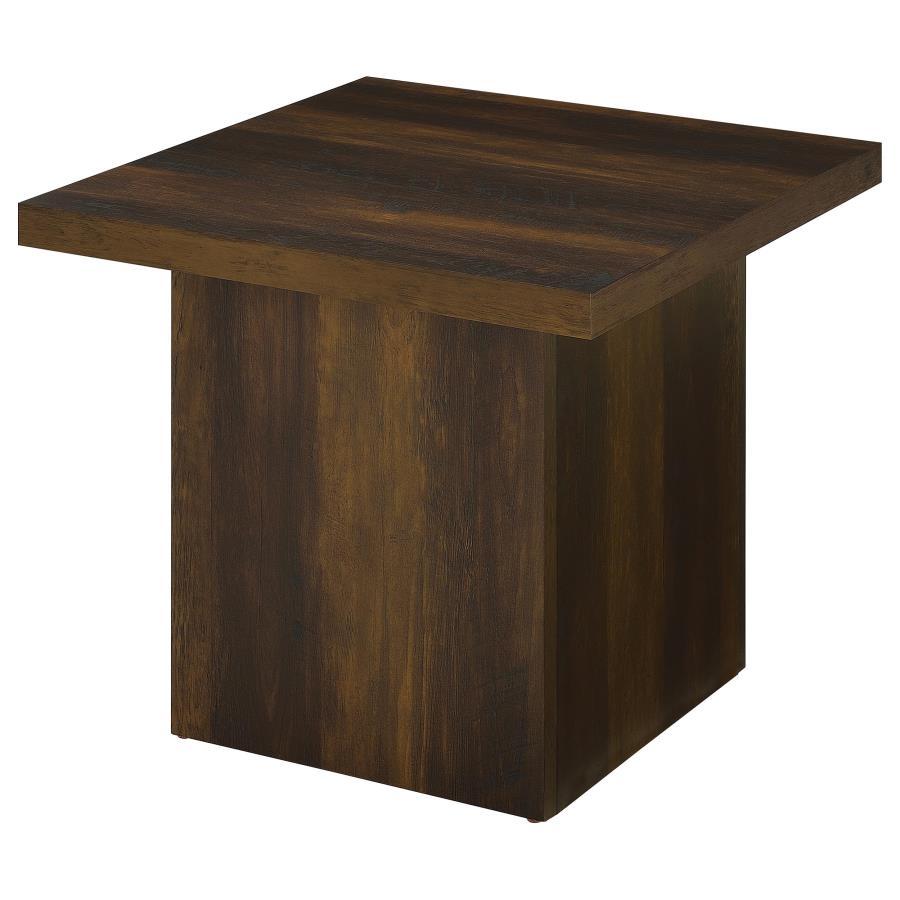 Devar - 2 Piece Square Coffee And End Table Set - Dark Pine Table Set modern furniture Contempo Furniture
