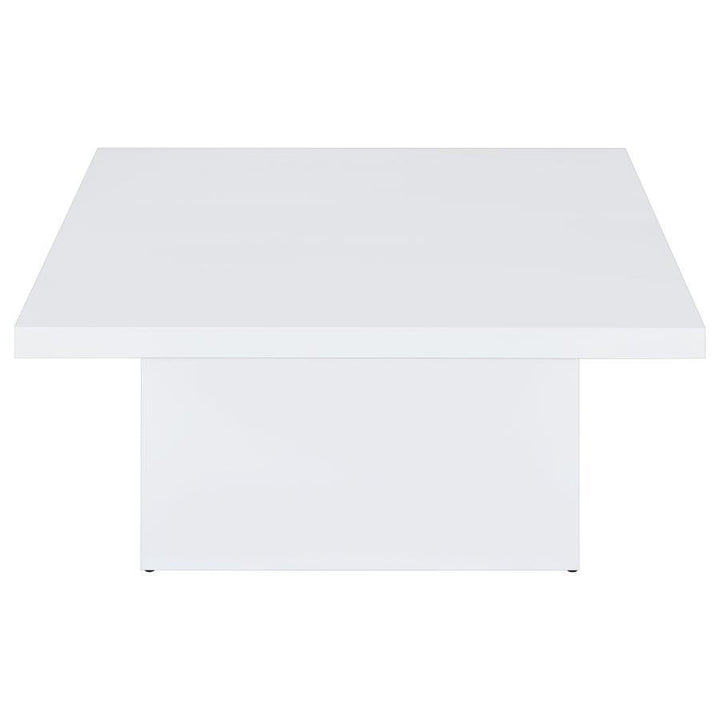 Devar - 2 Piece Square Coffee End Table Set - White High Gloss Table Set modern furniture Contempo Furniture