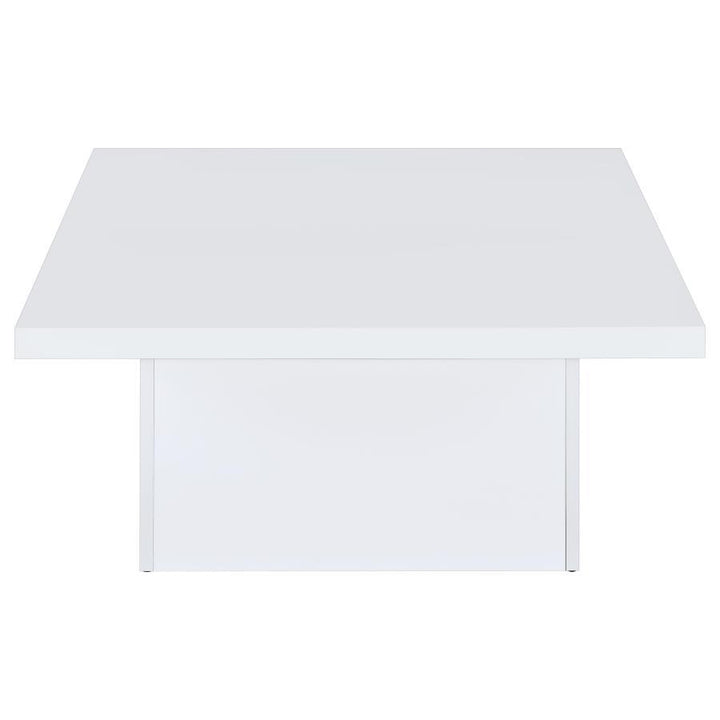 Devar - 2 Piece Square Coffee End Table Set - White High Gloss Table Set modern furniture Contempo Furniture