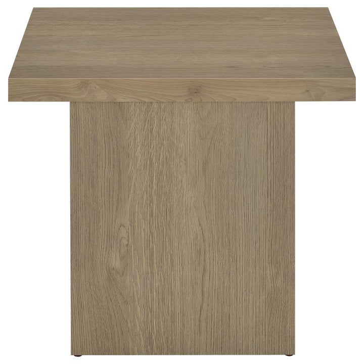 Devar - 3 Piece Square Cocktail Coffee End Table Set - Latte Table Set modern furniture Contempo Furniture