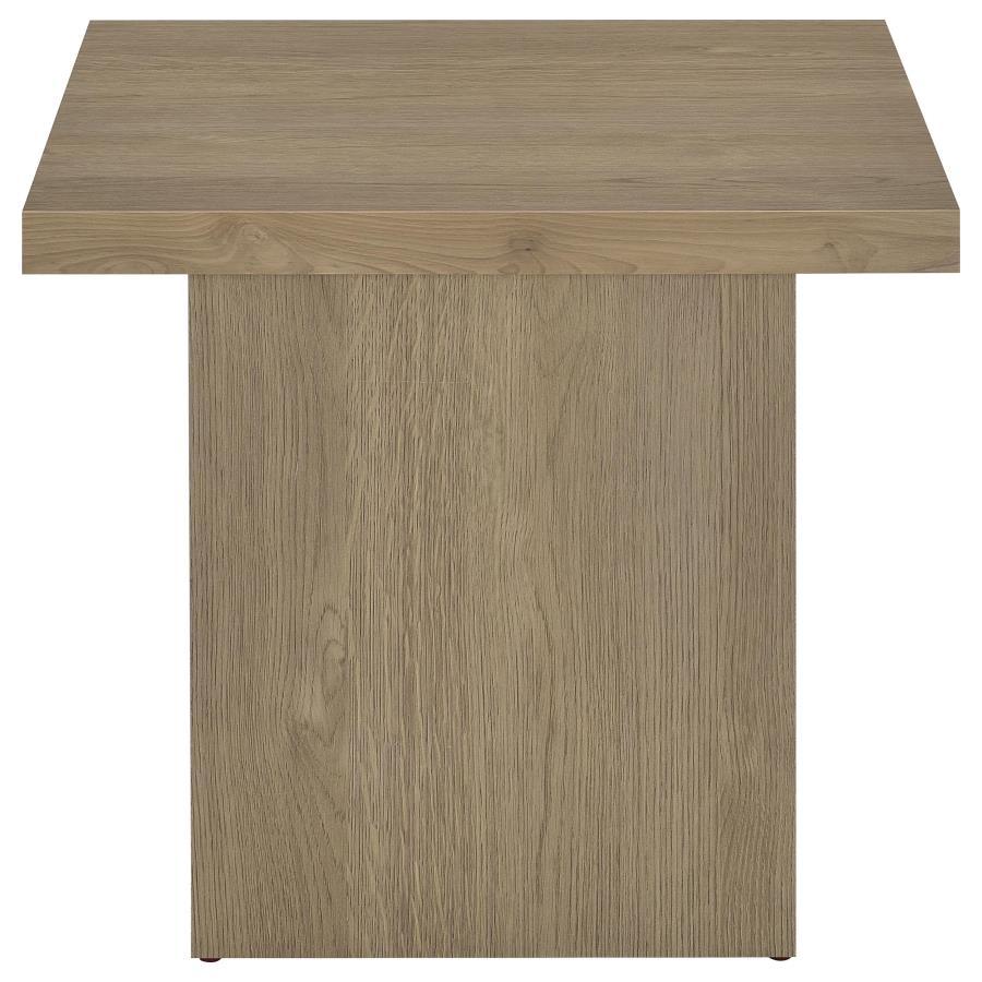 Devar - 3 Piece Square Cocktail Coffee End Table Set - Latte Table Set modern furniture Contempo Furniture