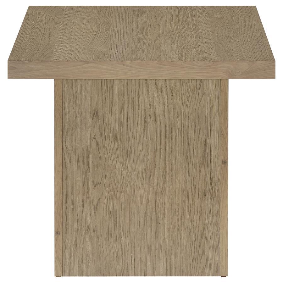 Devar - 3 Piece Square Cocktail Coffee End Table Set - Latte Table Set modern furniture Contempo Furniture