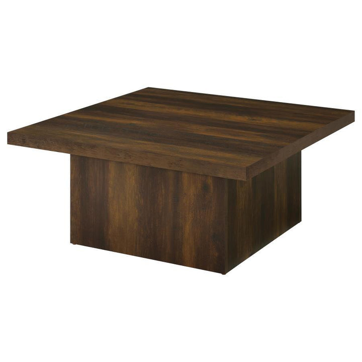 Devar - 3 Piece Square Coffee And End Table Set - Dark Pine Table Set modern furniture Contempo Furniture
