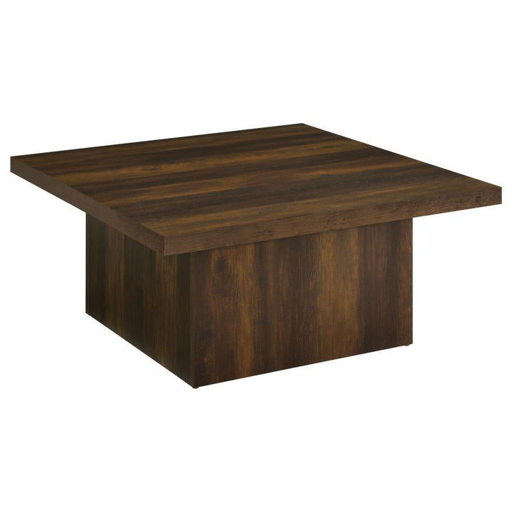 Devar - 3 Piece Square Coffee And End Table Set - Dark Pine Table Set modern furniture Contempo Furniture