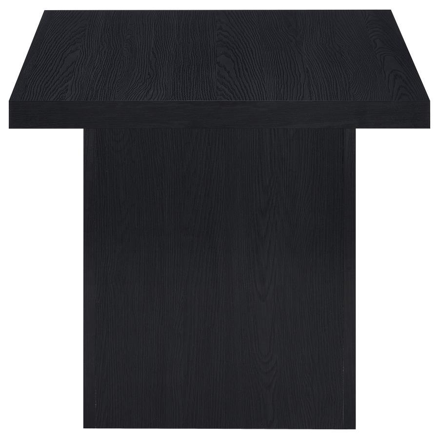 Devar - Square Engineered Laminate End Side Table - Black End Table modern furniture Contempo Furniture