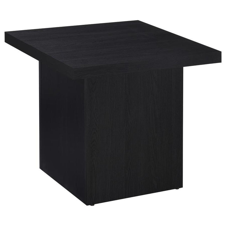 Devar - Square Engineered Laminate End Side Table - Black End Table modern furniture Contempo Furniture