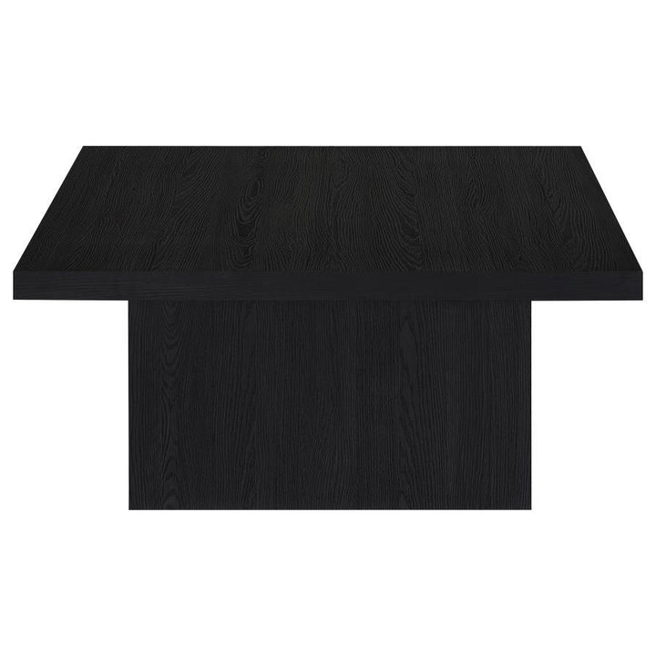 Devar - Square Engineered Wood Cocktail Coffee Table - Black Coffee Table modern furniture Contempo Furniture