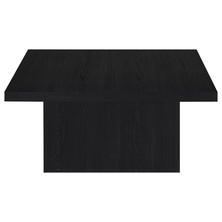 Devar - Square Engineered Wood Cocktail Coffee Table - Black Coffee Table modern furniture Contempo Furniture