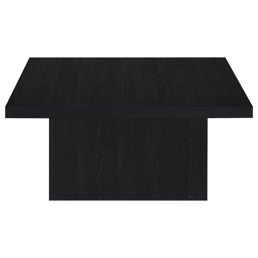 Devar - Square Engineered Wood Cocktail Coffee Table - Black Coffee Table modern furniture Contempo Furniture