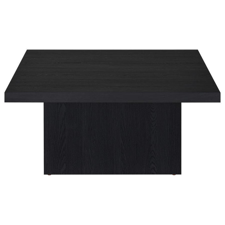 Devar - Square Engineered Wood Cocktail Coffee Table - Black Coffee Table modern furniture Contempo Furniture