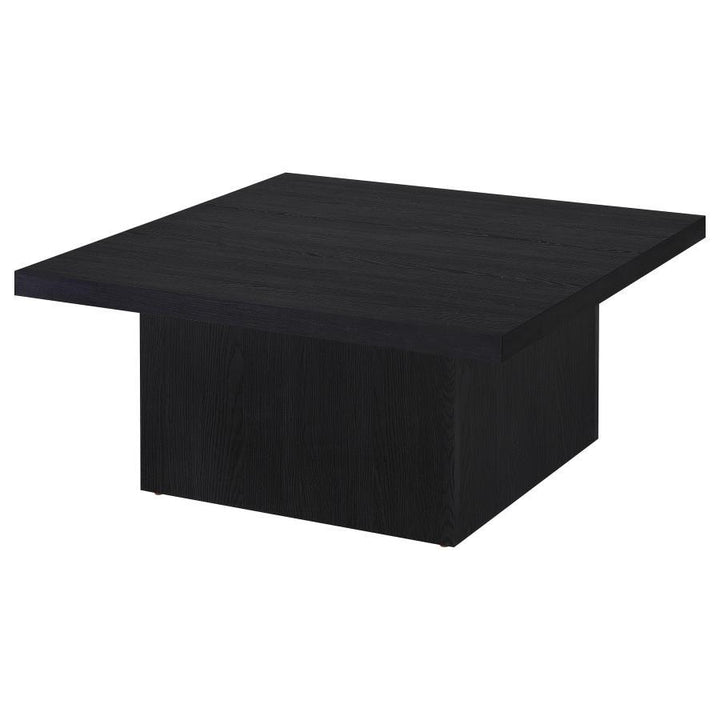 Devar - Square Engineered Wood Cocktail Coffee Table - Black Coffee Table modern furniture Contempo Furniture