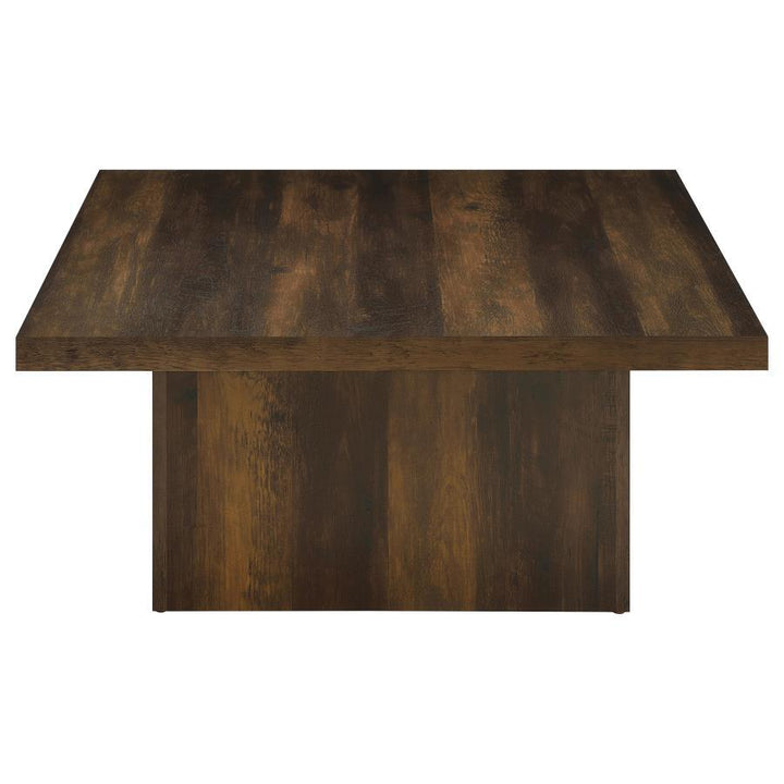 Devar - Square Engineered Wood Cocktail Coffee Table - Dark Pine Coffee Table modern furniture Contempo Furniture