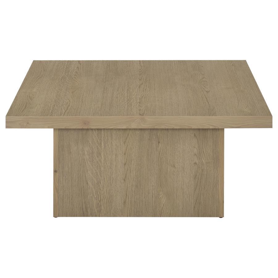 Devar - Square Engineered Wood Cocktail Coffee Table - Latte Coffee Table modern furniture Contempo Furniture