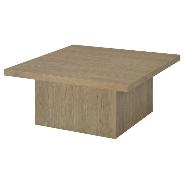 Devar - Square Engineered Wood Cocktail Coffee Table - Latte Coffee Table modern furniture Contempo Furniture