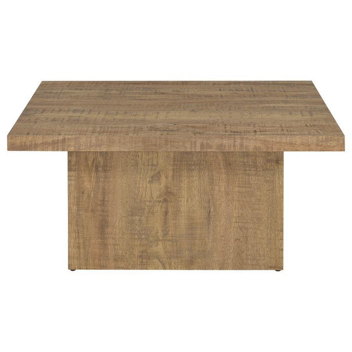 Devar - Square Engineered Wood Coffee Table - Mango Brown Coffee Table modern furniture Contempo Furniture
