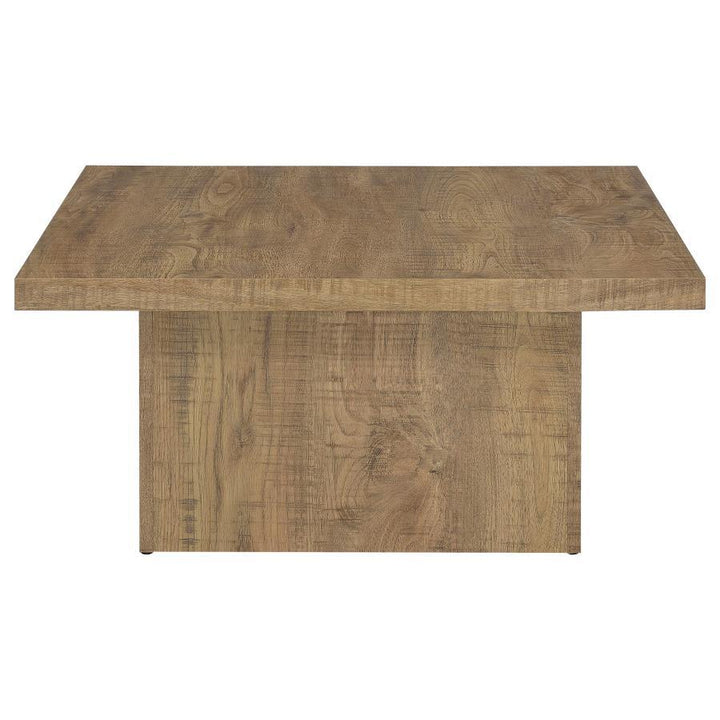 Devar - Square Engineered Wood Coffee Table - Mango Brown Coffee Table modern furniture Contempo Furniture