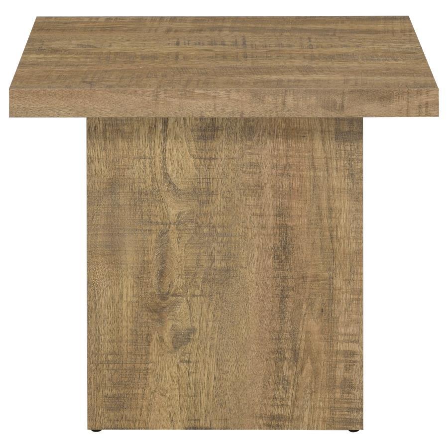 Devar - Square Engineered Wood End Table - Mango Brown End Table modern furniture Contempo Furniture