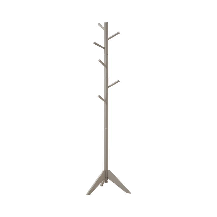Devlin - 6 Hook Freestanding Wood Coat Rack Hat Hanger - Gray Freestanding Coat Rack modern furniture Contempo Furniture