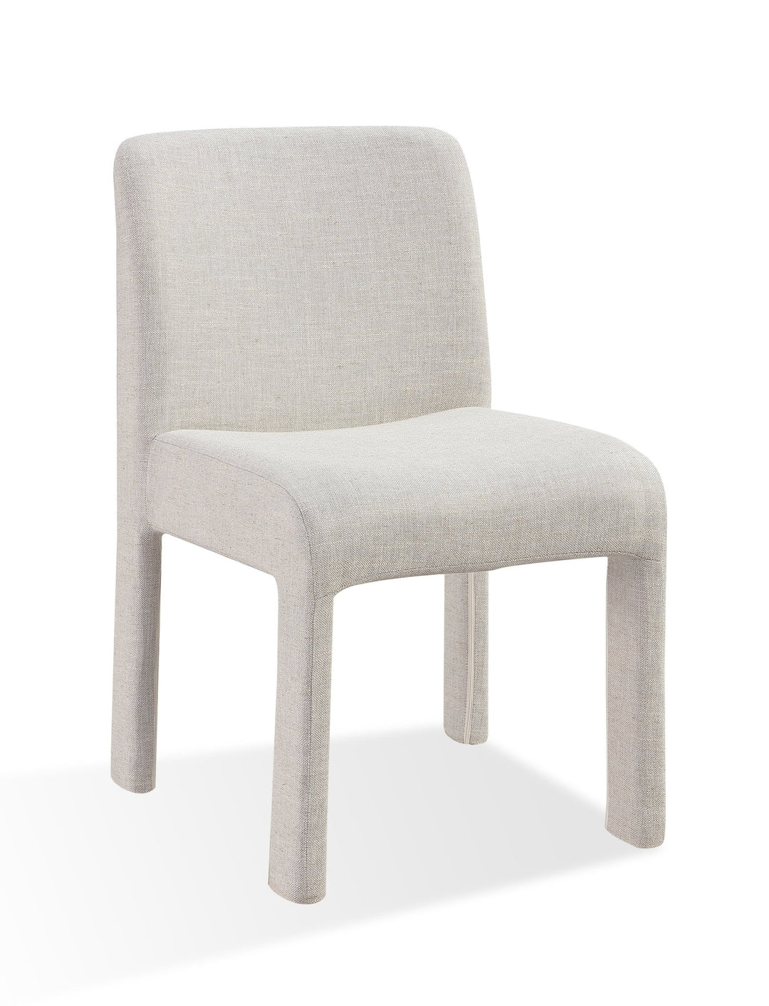 Devon Fully Upholstered Dining Chair in Turtle Dove Linen (Set of 2) Chair modern furniture Contempo Furniture