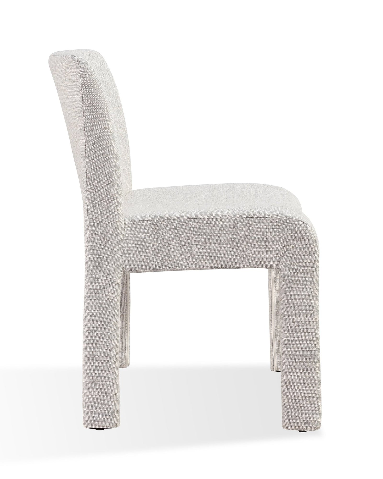 Devon Fully Upholstered Dining Chair in Turtle Dove Linen (Set of 2) Chair modern furniture Contempo Furniture