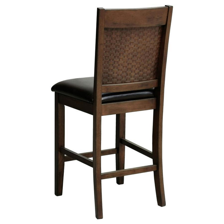 Dewey - Upholstered Counter Chair (Set of 2) - Walnut Stool Set modern furniture Contempo Furniture