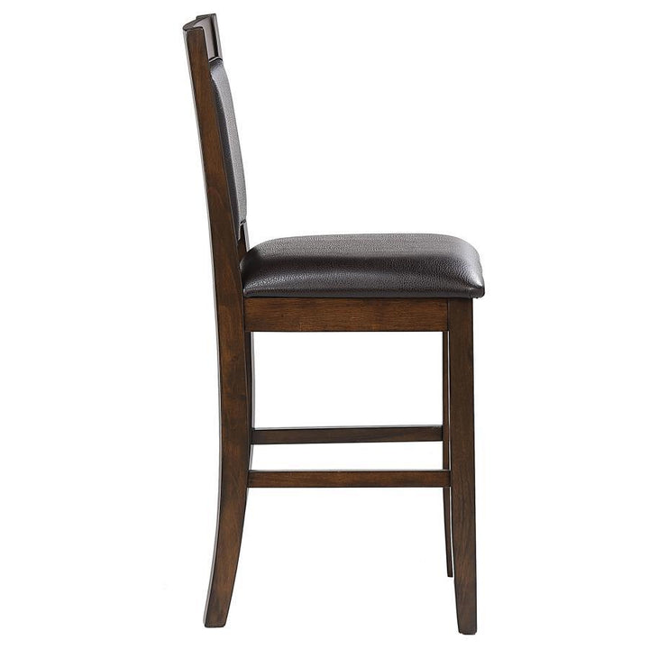 Dewey - Upholstered Counter Chair (Set of 2) - Walnut Stool Set modern furniture Contempo Furniture