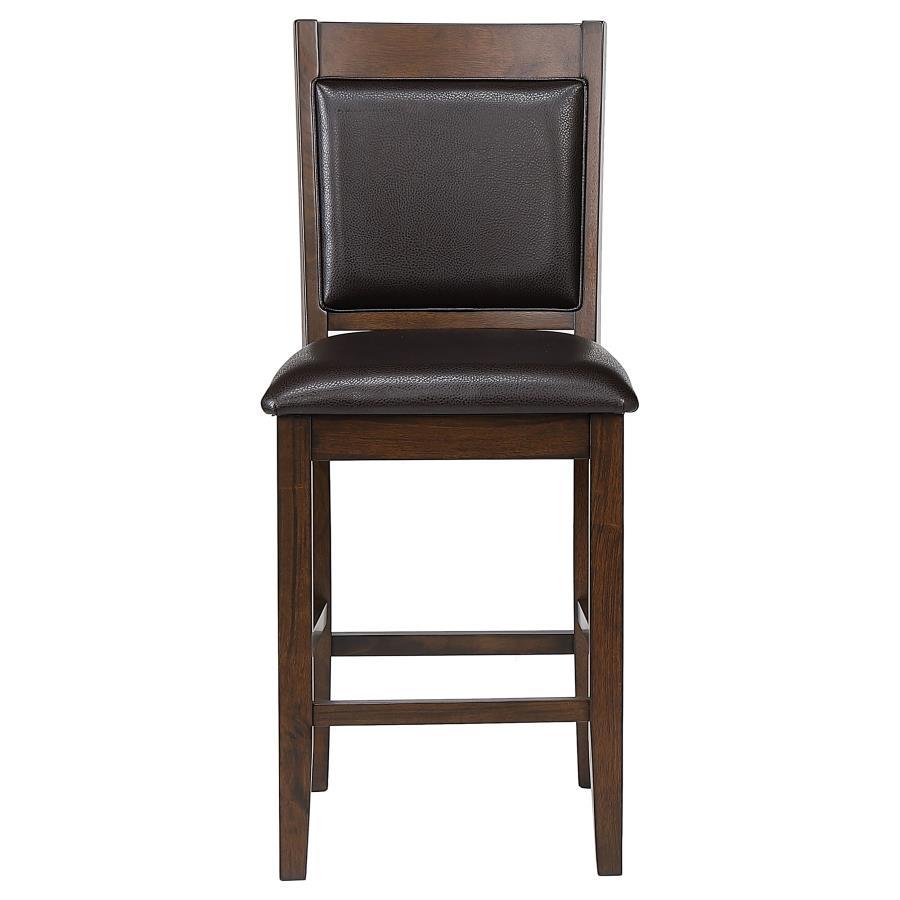 Dewey - Upholstered Counter Chair (Set of 2) - Walnut Stool Set modern furniture Contempo Furniture