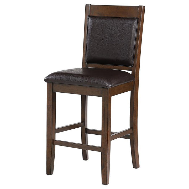 Dewey - Upholstered Counter Chair (Set of 2) - Walnut Stool Set modern furniture Contempo Furniture