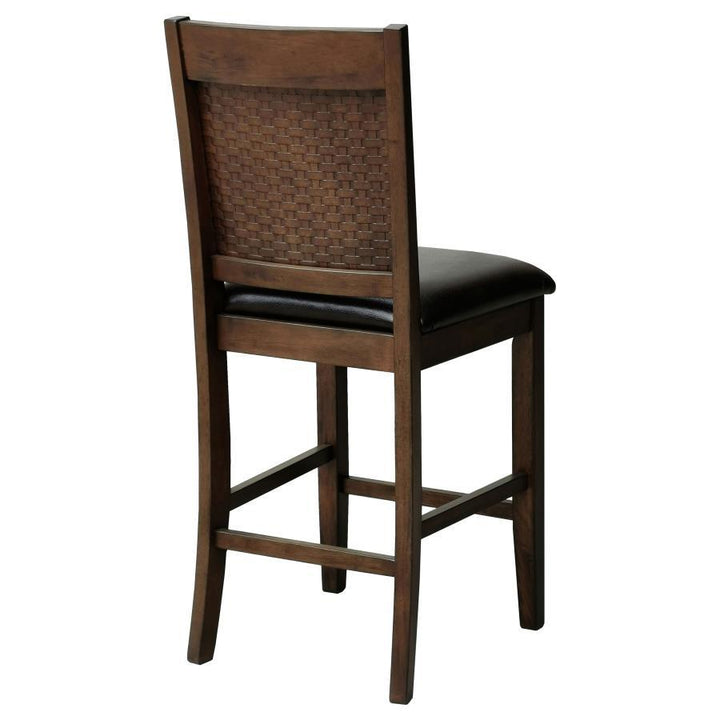 Dewey - Upholstered Counter Chair (Set of 2) - Walnut Stool Set modern furniture Contempo Furniture