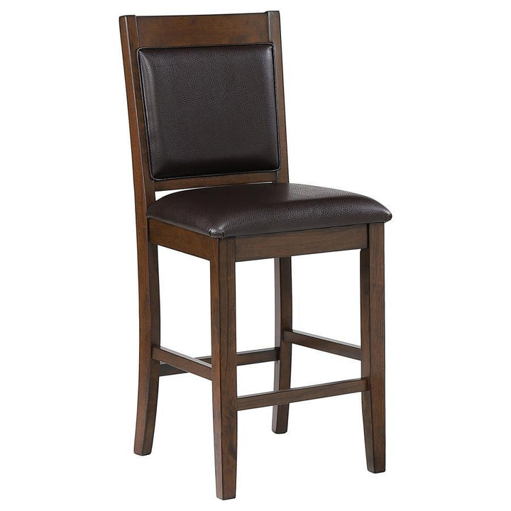 Dewey - Upholstered Counter Chair (Set of 2) - Walnut Stool Set modern furniture Contempo Furniture