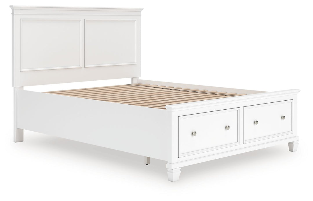 Fortman - Queen Panel Storage Bed - White by Ashley Furniture product image